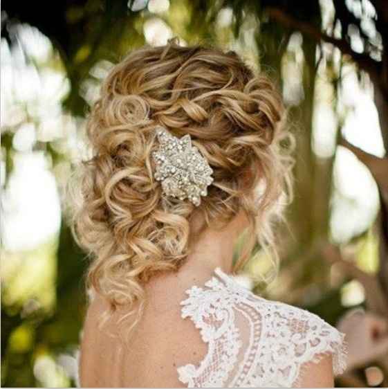 Hair ideas for naturally curly brides