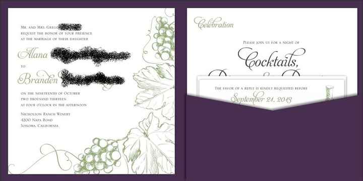 Invitation Help! *Pics of Proofs* (again)