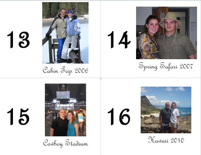 My Table Numbers! *Pics*