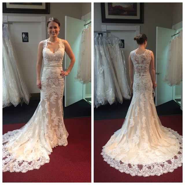 Ivory light gold wedding dress cheap
