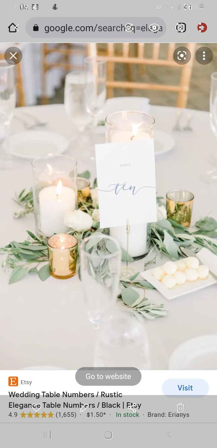 How to use table numbers without ruining centerpieces - 1