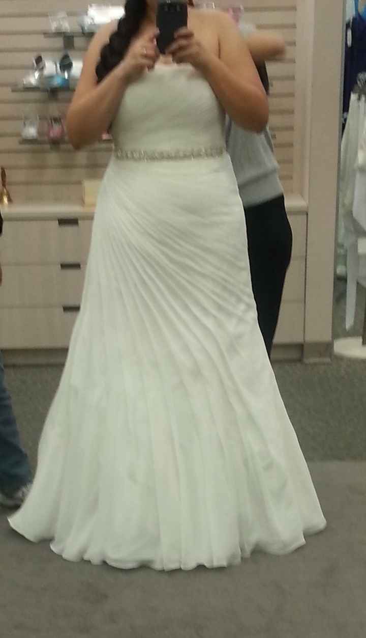 Trying on dresses today