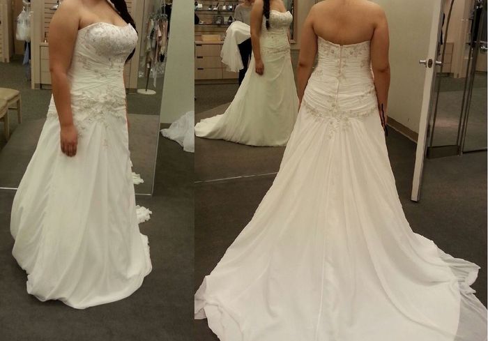 Trying on dresses today