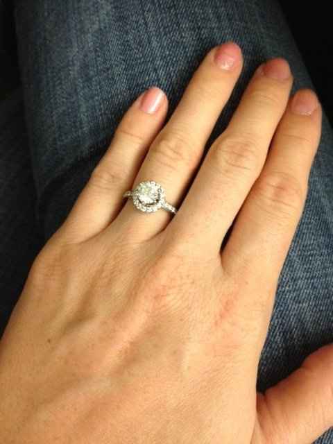 FH re-proposed to me last night at our venue-- PIC of my "new" engagement ring