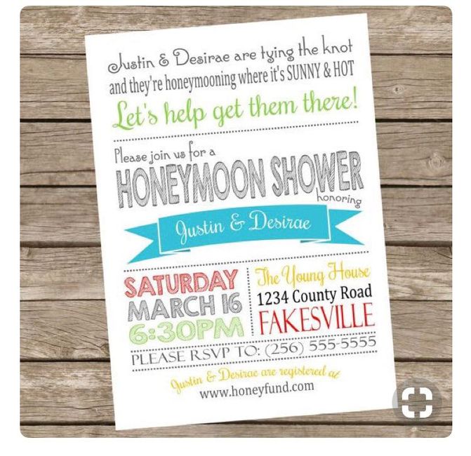 Honeymoon Shower Wording - 1
