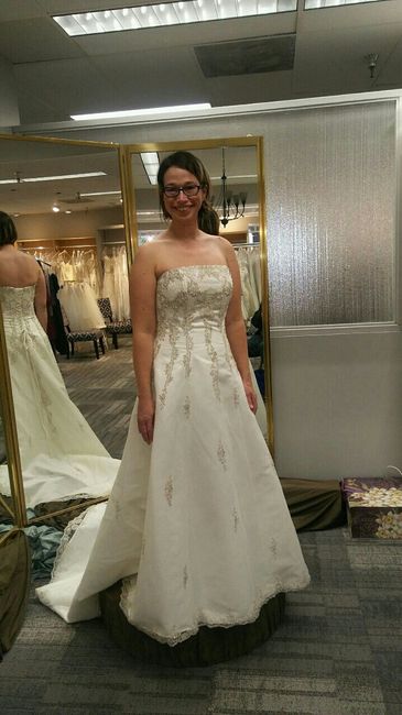  How many dresses did you try on before saying "yes?" - 1