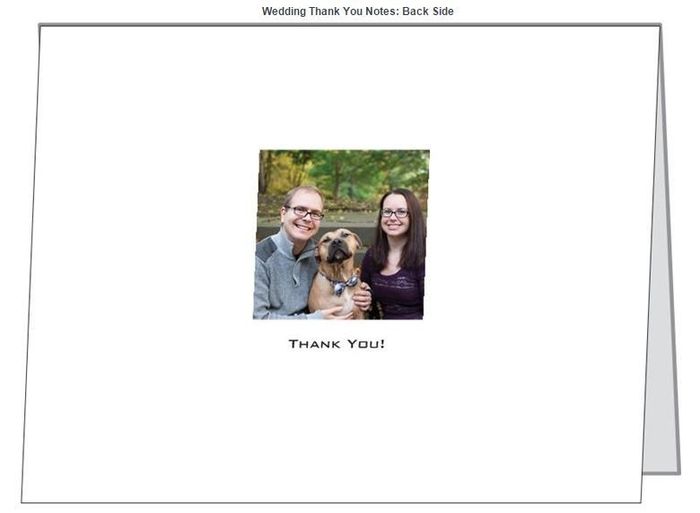 Vote: Thank You Card With or Without Picture?