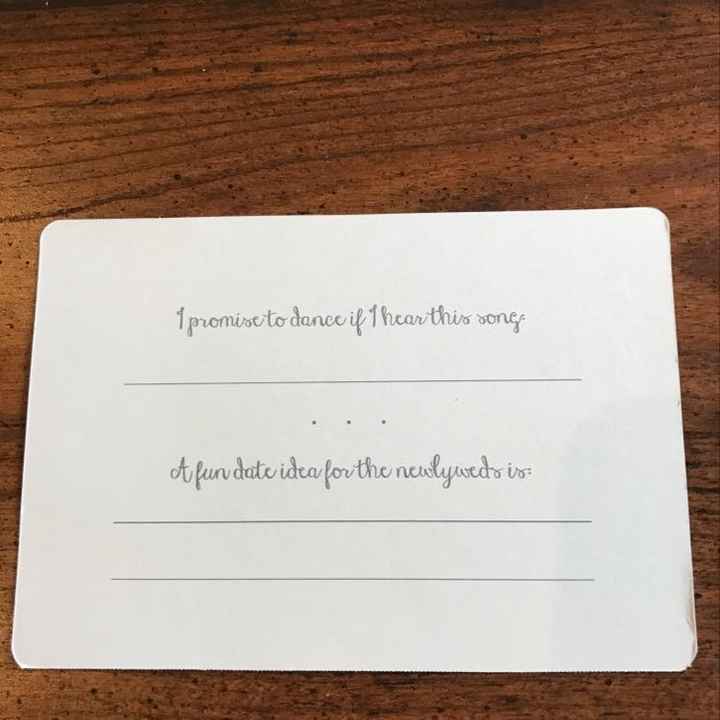 Song request on rsvp card