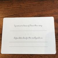 Song request on rsvp card