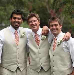 Khaki wedding cheap attire