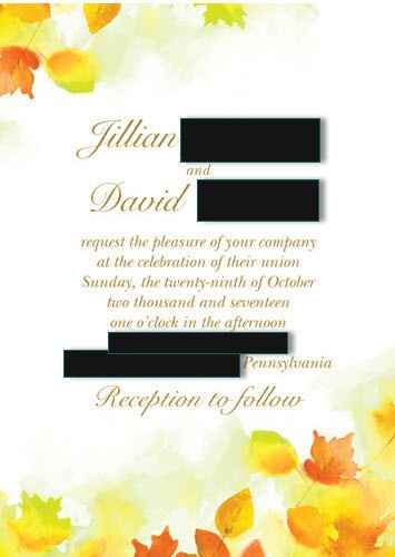 Show me your wedding invitations!