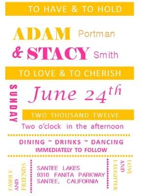 My first attemps at our Invites...