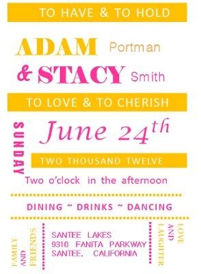 My first attemps at our Invites...