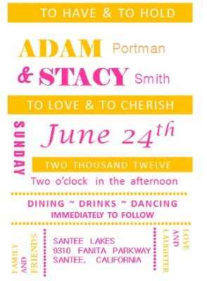 My first attemps at our Invites...