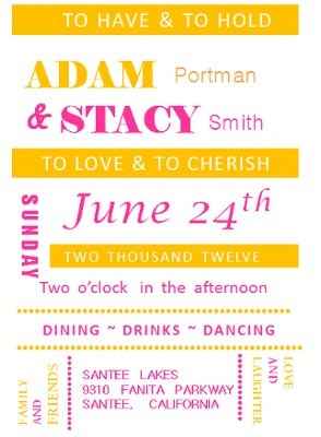 My first attemps at our Invites...