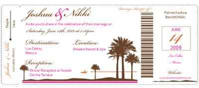 Our New Boarding pass Invites & Ticket Jacket