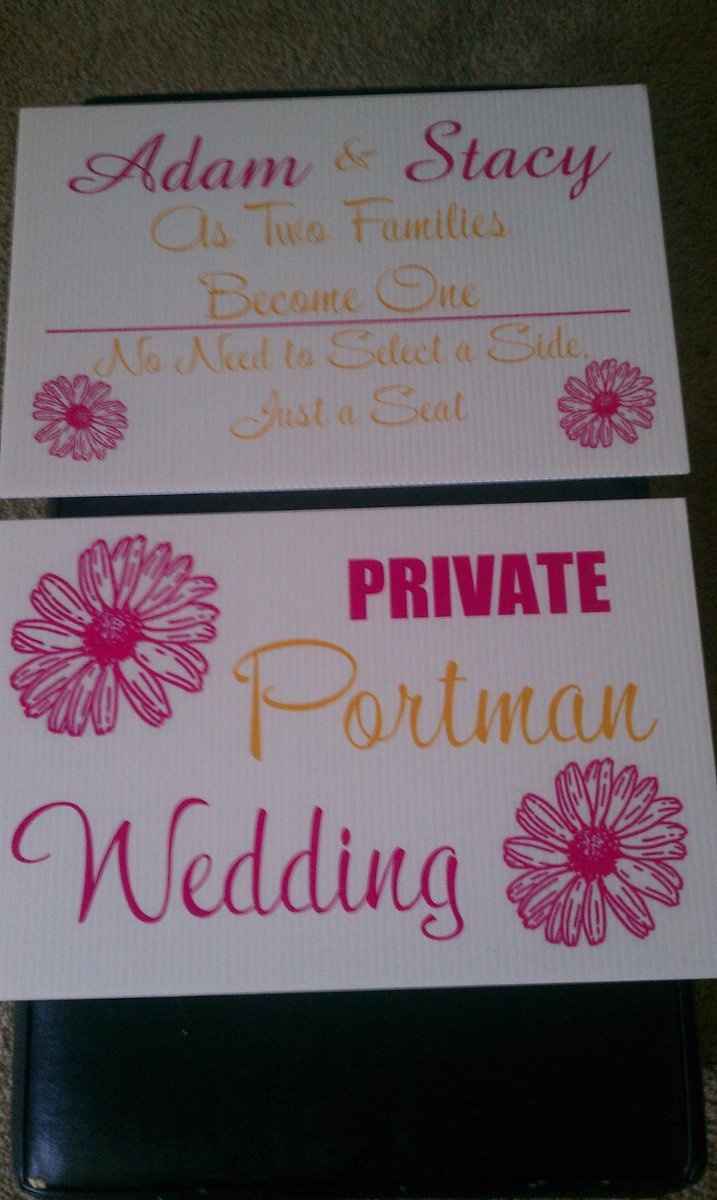 Lets see your wedding Signs :)