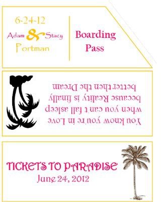 Our New Boarding pass Invites & Ticket Jacket