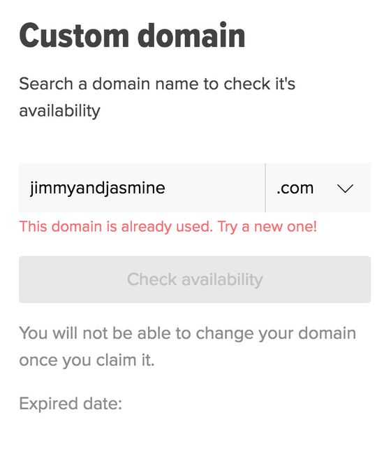 **it Service Request: custom website domain expired, i paid to renew and now its listed as "already used" 1