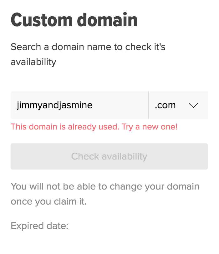 **it Service Request: custom website domain expired, i paid to renew and now its listed as "already 