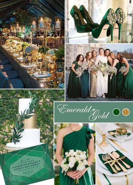 My wedding dress is green. Anyone have ideas for a color palette? 6