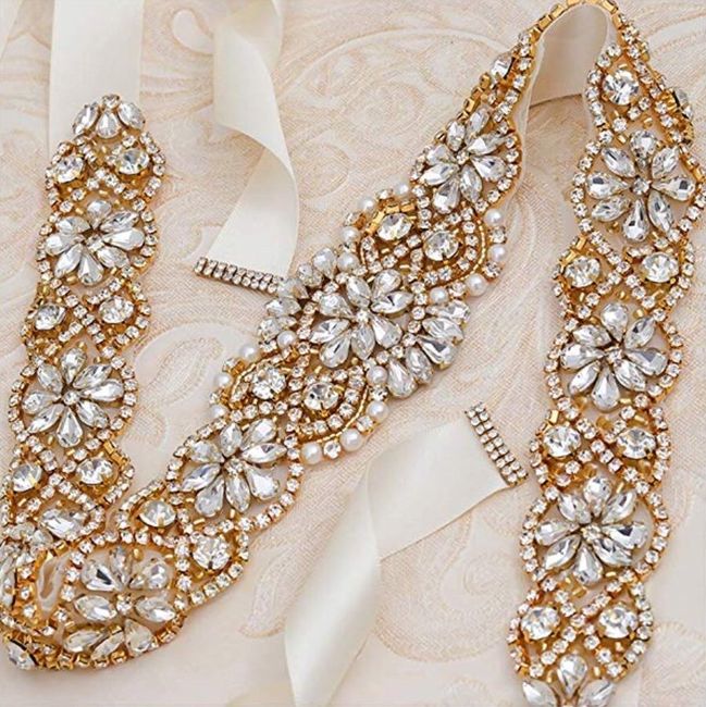 Gold and ivory sash
