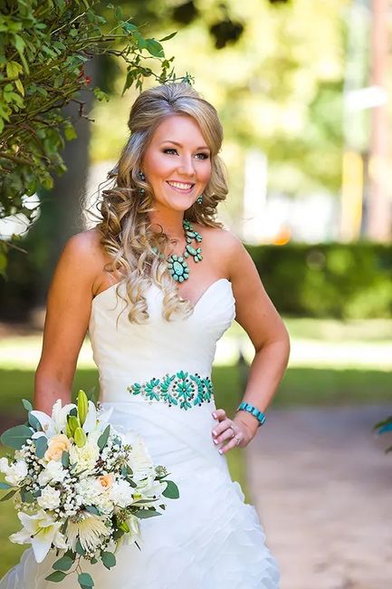 Turquoise with a wedding dress? 1