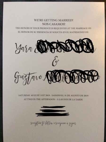 The invitation front side