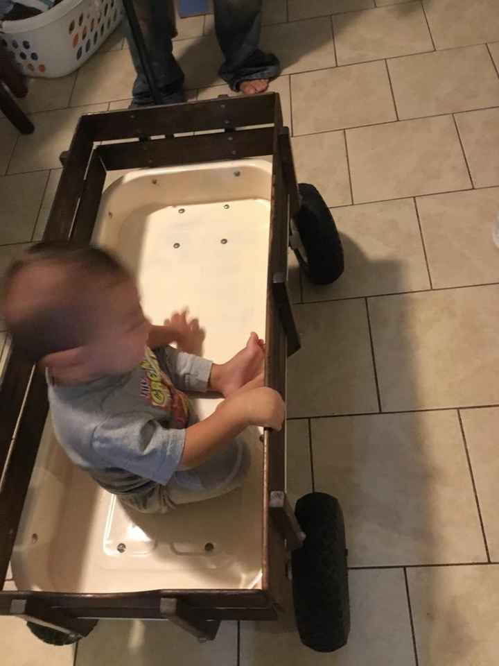 Baby took a quick test drive.