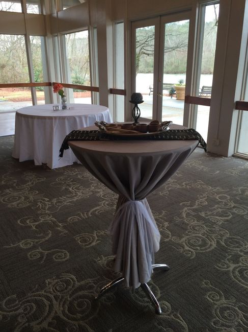 Did a mock-up at the venue.  I almost cried!