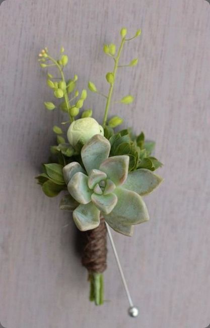 Succulent Boutonnière 