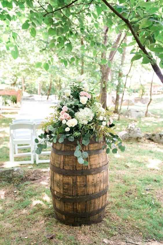 Wine Barrel Flowers