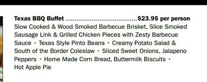 So here's a reception food question