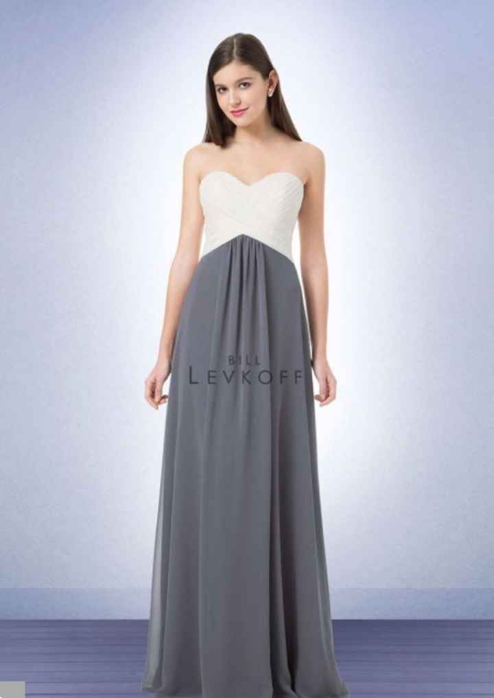  Two toned bridesmaid dress - 1