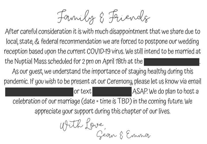 Covid-19 = Change of Wedding Plans - 1