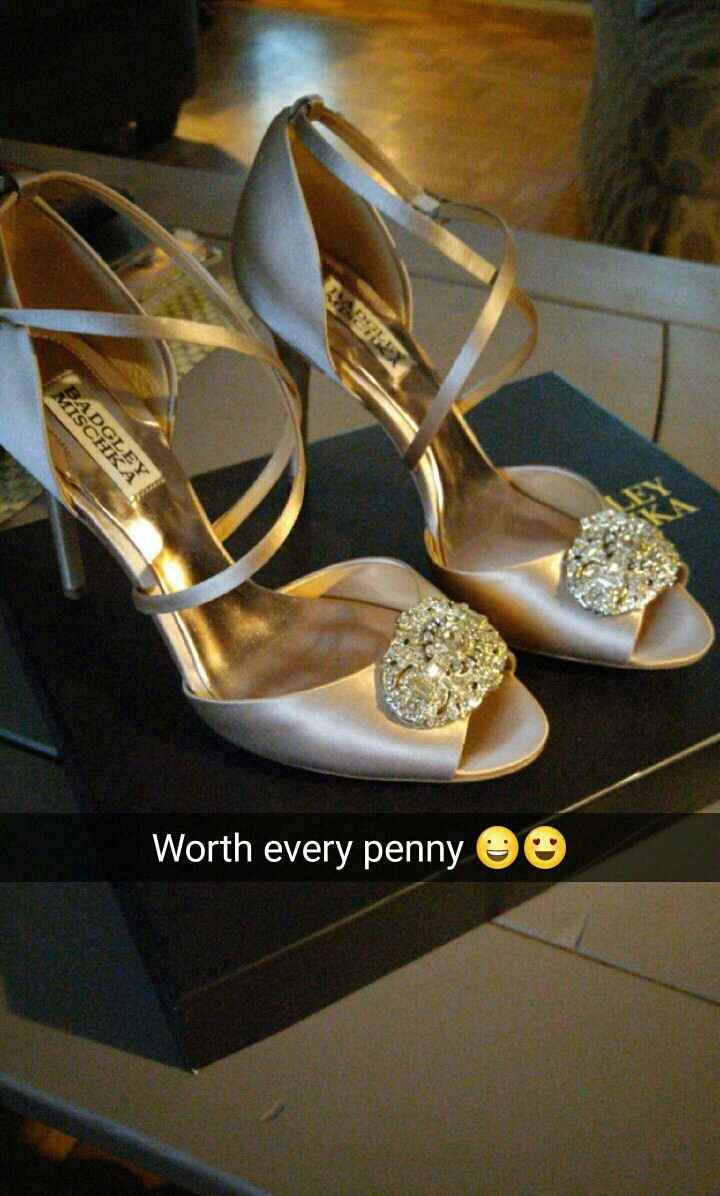 Yes I'm wearing my wedding shoes around the house