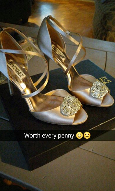 Yes I'm wearing my wedding shoes around the house