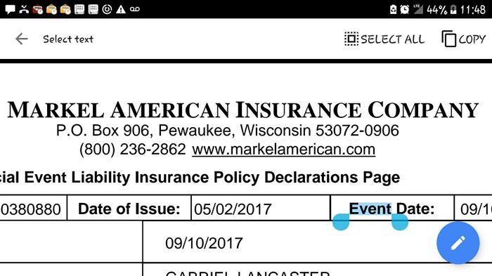 Who do you go through for wedding insurance?