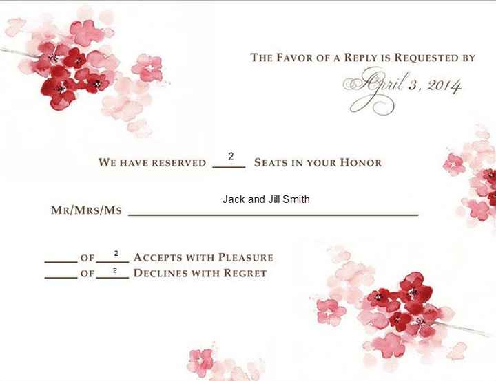 RSVP Card Etiquette
