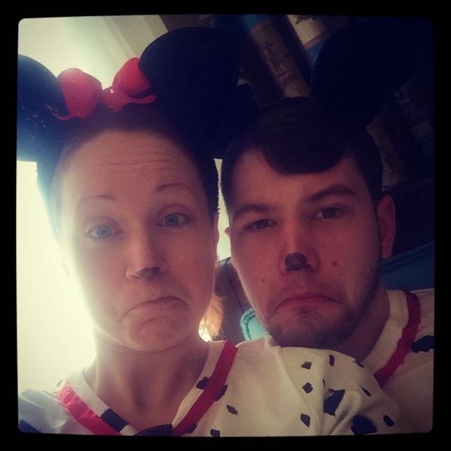 Happy Halloween post a pic of you and your fiancé in costumes
