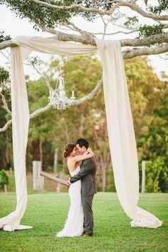 Outside wedding - no arch?