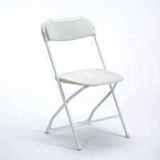 White resin chairs