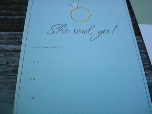 PIF-Rehearsal invites and engagement cards.
