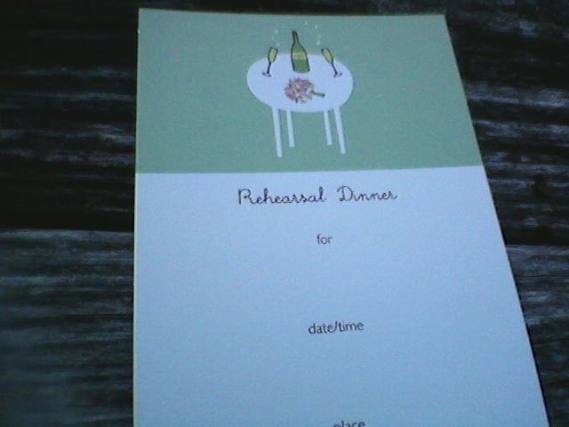 PIF-Rehearsal invites and engagement cards.