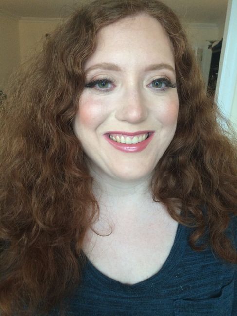 First makeup trial vs. actual wedding day look 5