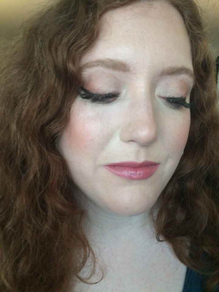 First makeup trial vs. actual wedding day look - 1