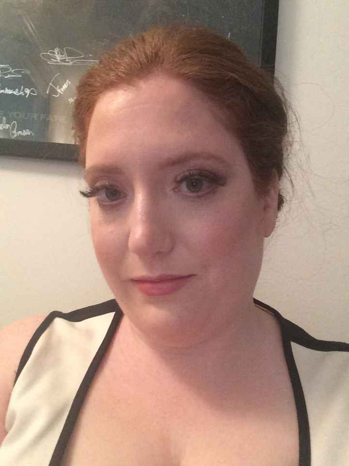 First makeup trial vs. actual wedding day look - 2