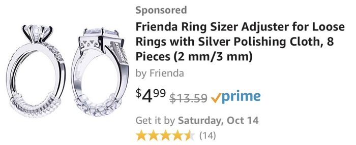 Lose weight, loose engagement ring