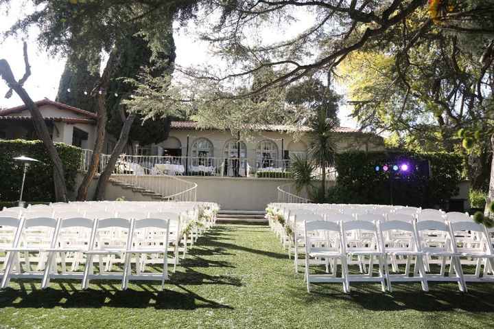 View from altar (3 tiers of seating for reception)