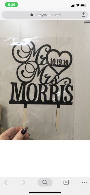 What cake topper did you pick? - 1